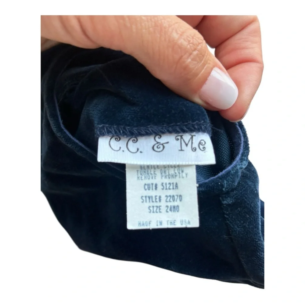 C.C.‎ & Me Vintage Party Tulle Bottom Blue Kids Dress with Bow Size 24 months